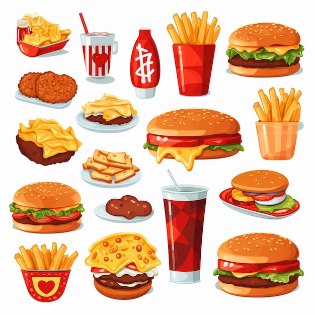 food american restaurant burger lunch background hamburger pizza meal menu fast drink un