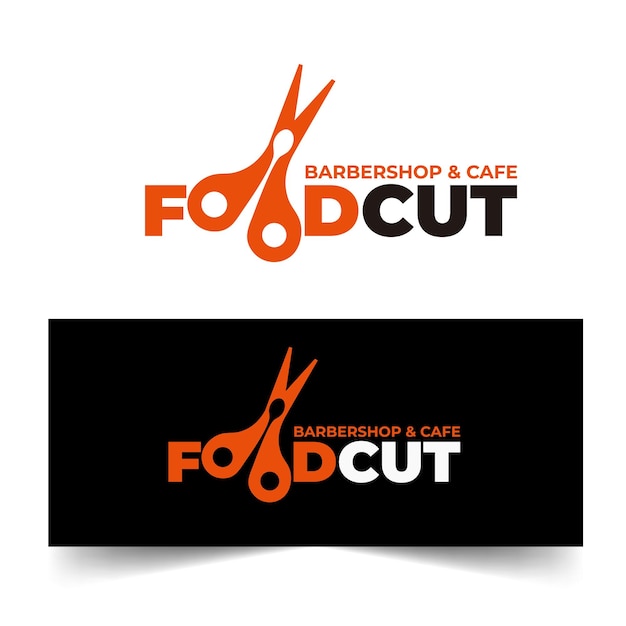 Еда и нарезка дизайн шаблона логотипа