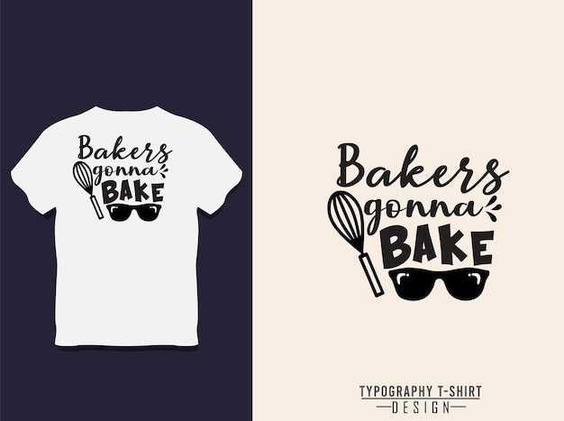 벡터 음식과 주방 타이포그래피 티셔츠 디자인