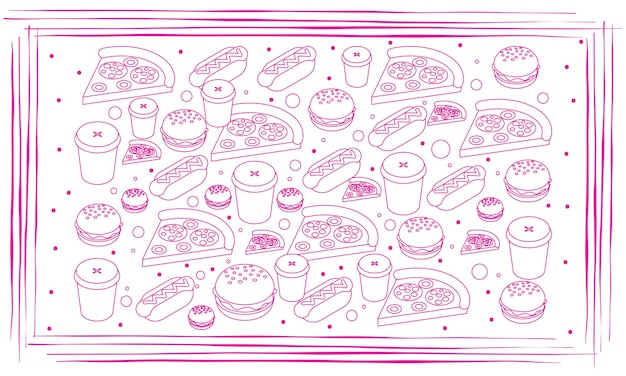 Food Background, Asian food Pattern Background