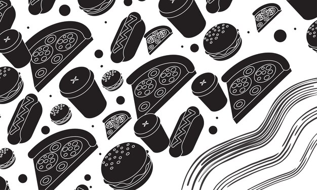 Food Background, Asian food Pattern Background