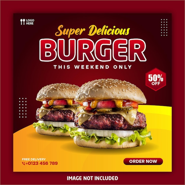 Food banner delicous burger