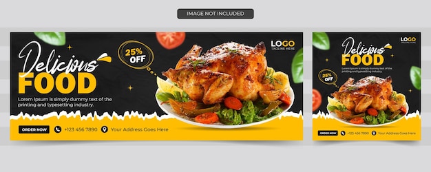 Vector food banner design vector premium template