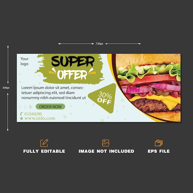 Vector food banner design