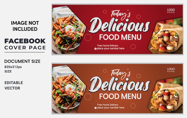 Food banner template, web banner design free, web template, web banner design