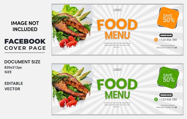 Food banner template, web banner design free, web template, web banner design