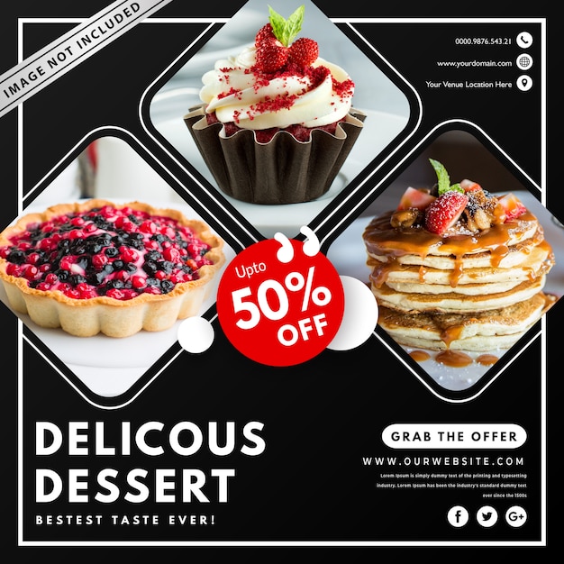 Food Banner Template with Photo