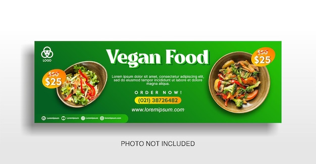 Food banner vegan