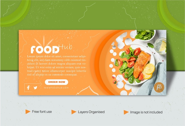 Vector food banner