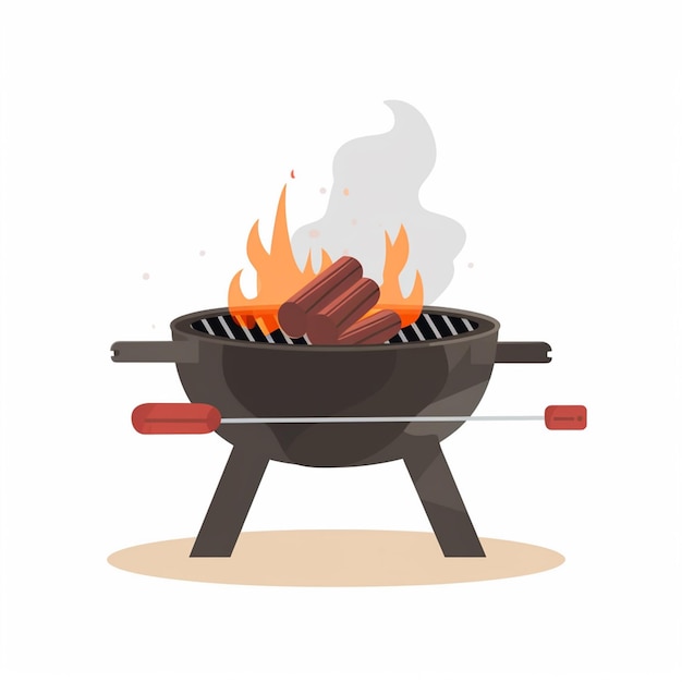 food barbecue bbq barbeque picnic grill vector cooking party steak outdoor meat illustra