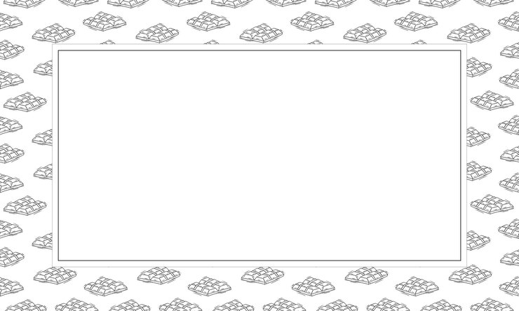 Vector food and beverage rectangle frame in doodle style frame background