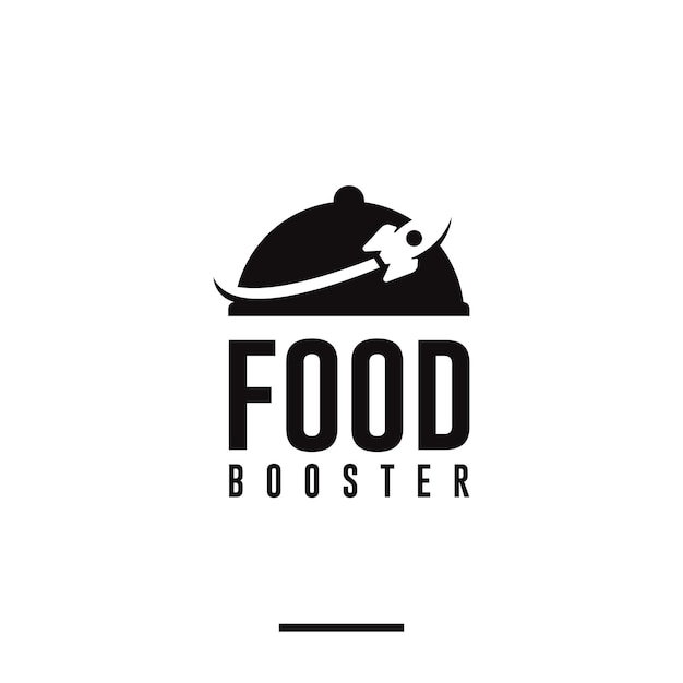 Booster di cibo, ristorante, ispirazione per il design del logo