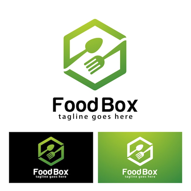 Шаблон логотипа Food Box