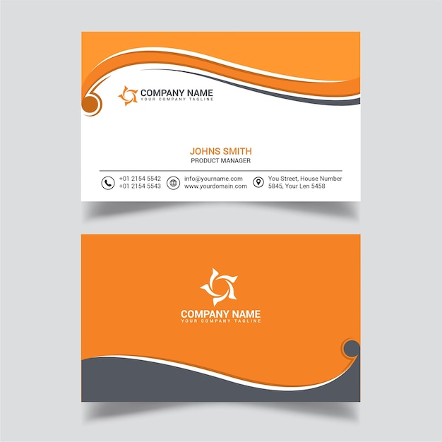 Food brand business card template