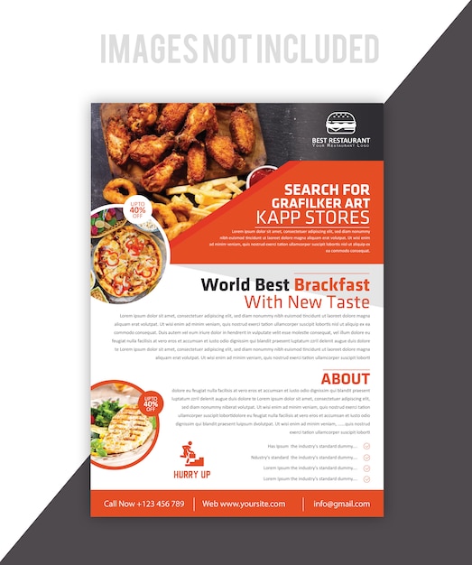 Vector food brochure