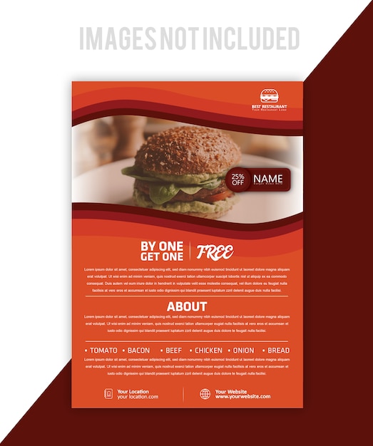 Vector food brochure