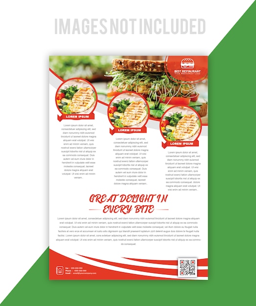 Vettore brochure alimentare