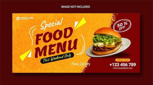 Food Burger Banner Template