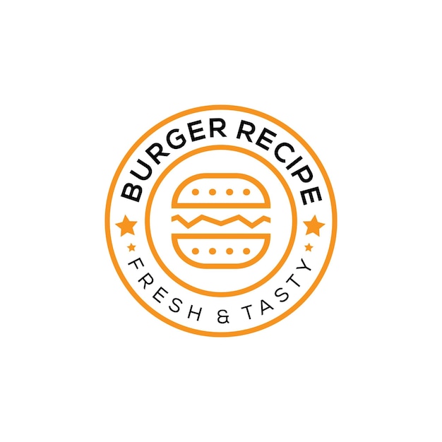 Food Burger Logo ontwerpsjabloon voor uw bedrijf