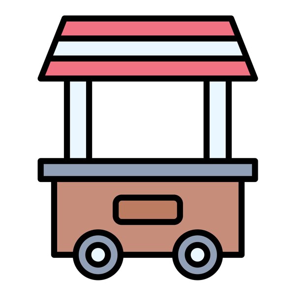 Premium Vector | Food cart flat illustration
