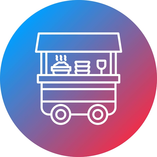 Food Cart icon vector image Can be used for Catering