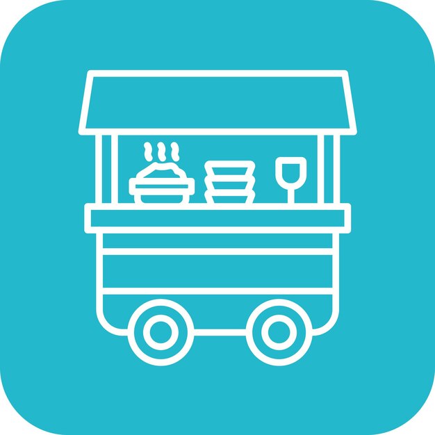 Food Cart icon vector image Can be used for Catering