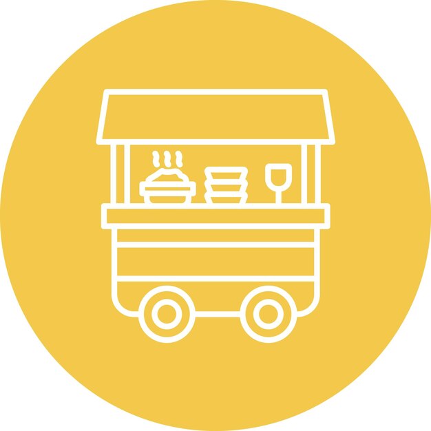 Food Cart icon vector image Can be used for Catering
