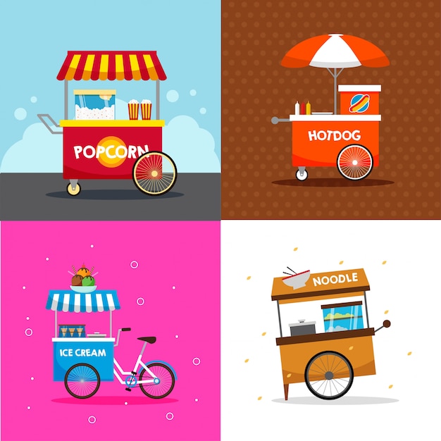 Food cart illustration