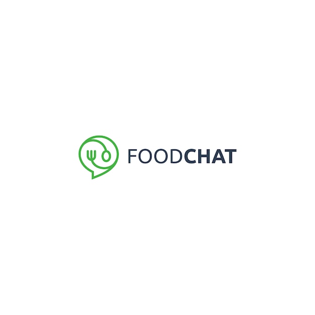 Vector food chat-logo