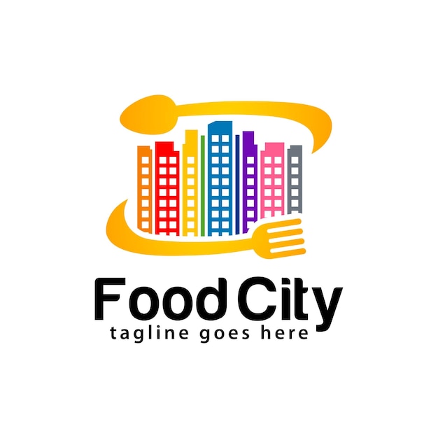 Food city logo design template