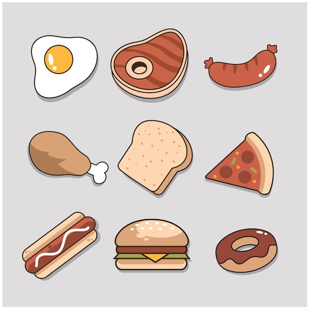 Food collection vector