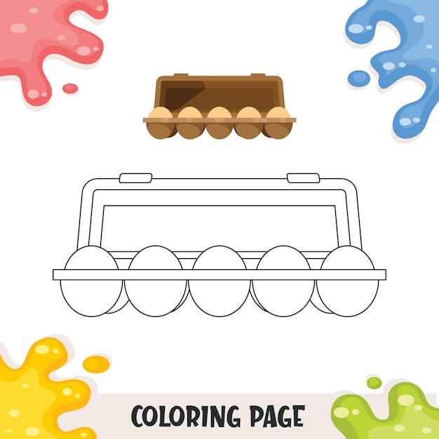 Food coloring book for kids vector