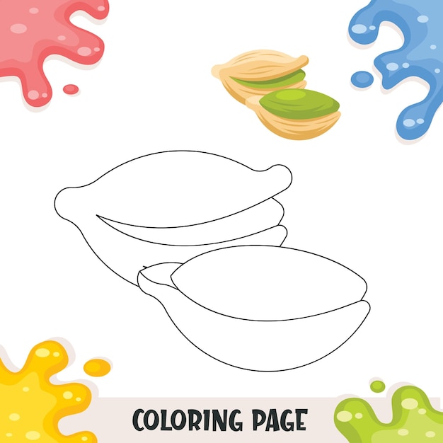 Food coloring book for kids vector