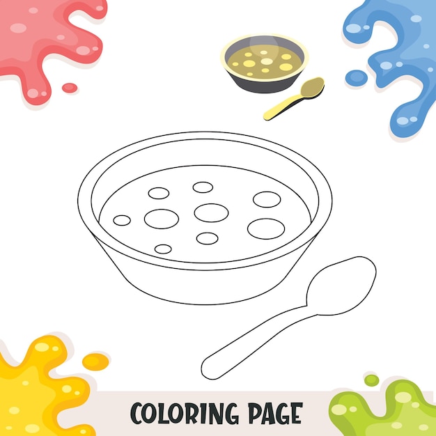 Food coloring book for kids vector