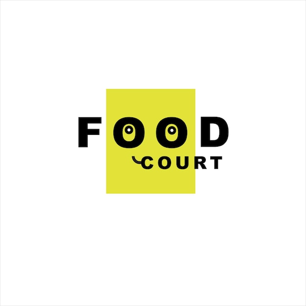 Vettore modello vettore logo food court