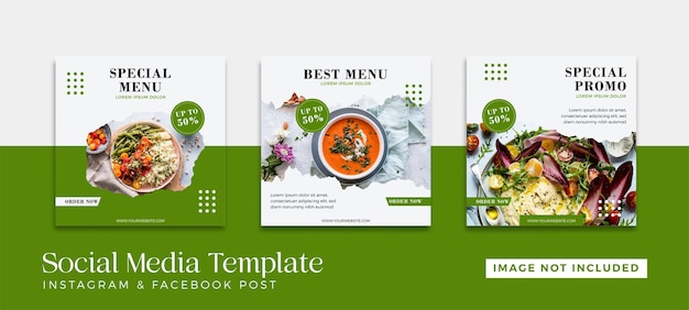 Food culinary social media post template