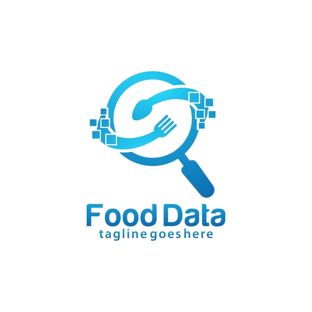 Шаблон дизайна логотипа food data