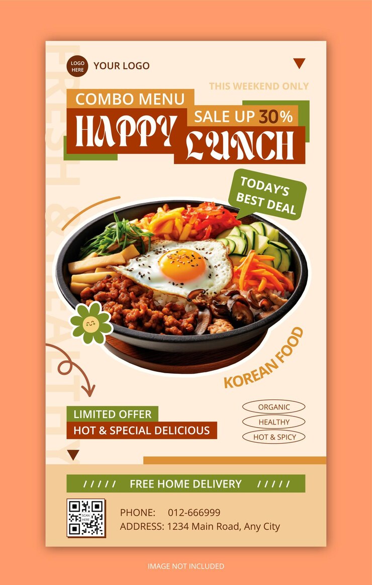 Vector 음식 맛있는 메뉴와 레스토랑 소셜 미디어 배너 템플릿