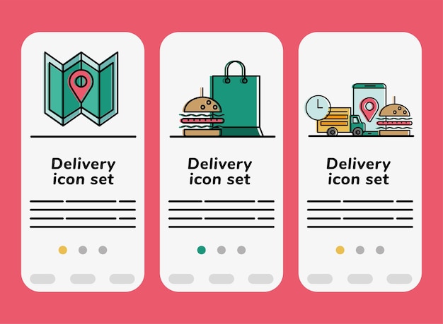 Food delivery banners