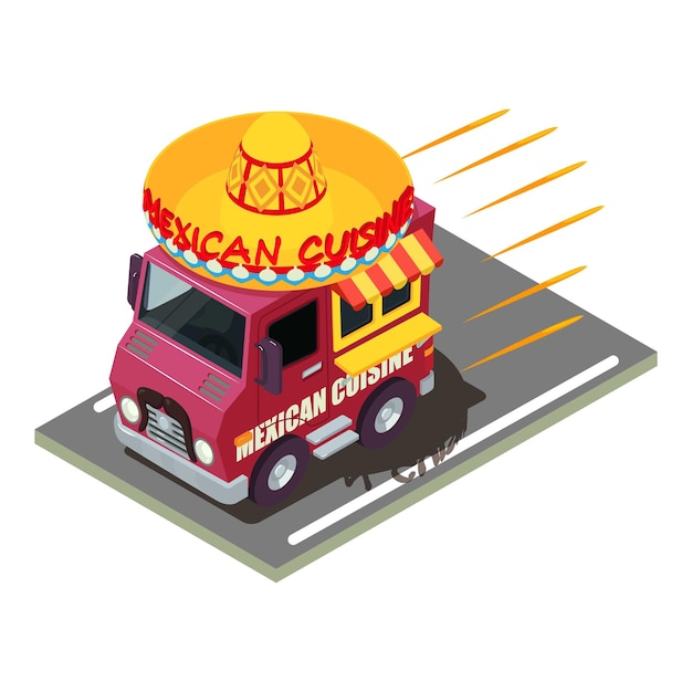 Food delivery icon Isometric illustration of food delivery vector icon for web