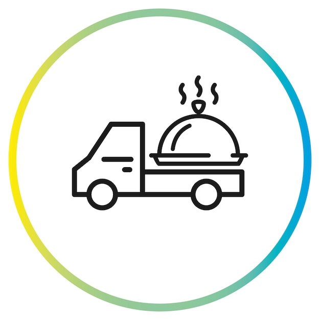 Food delivery icon vector