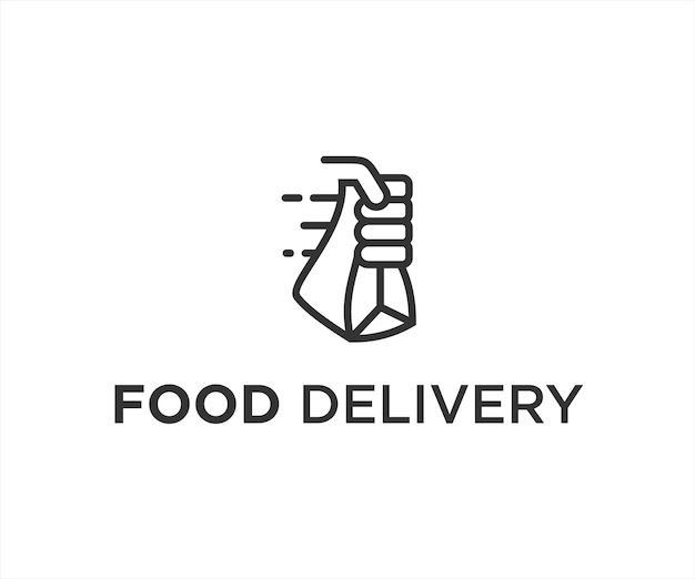 Food delivery logo or eating icon