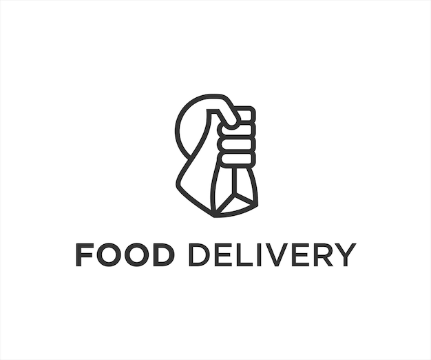 food delivery logo or eating icon