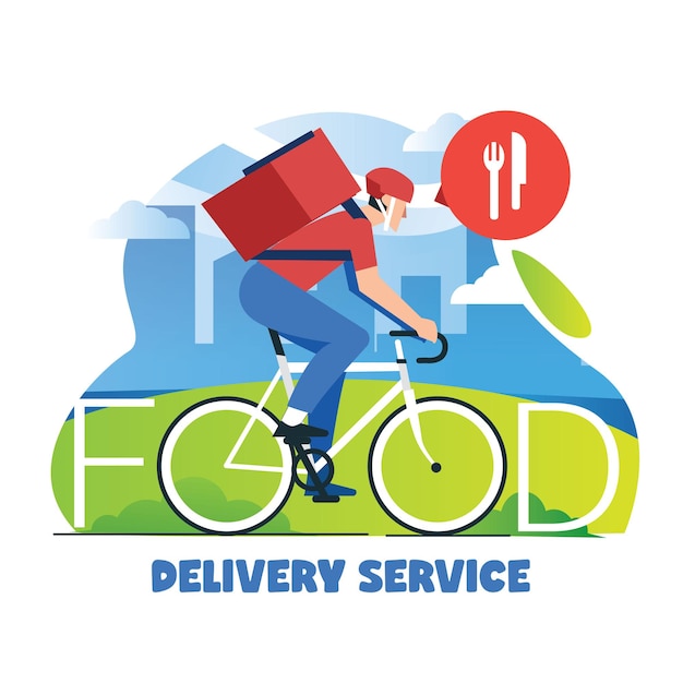 Food delivery serice using bike