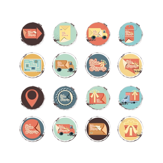 food delivery service set icons icon vector ilustration