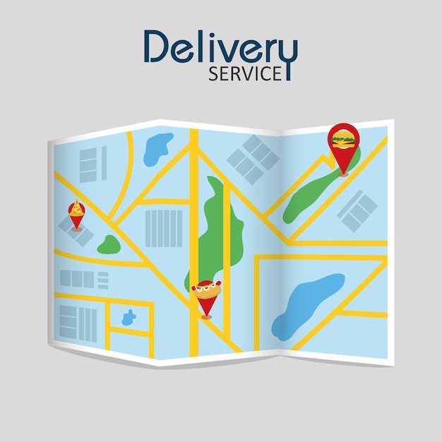 Food delivery service vector illustration graphic design