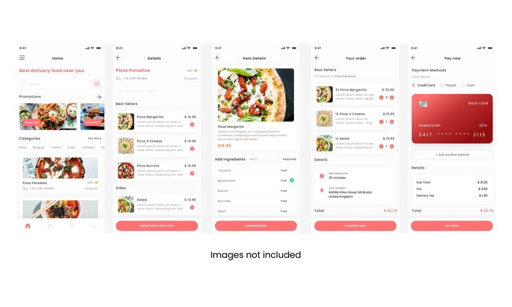 Food Delivery and take away menu App and Ui Kit Template