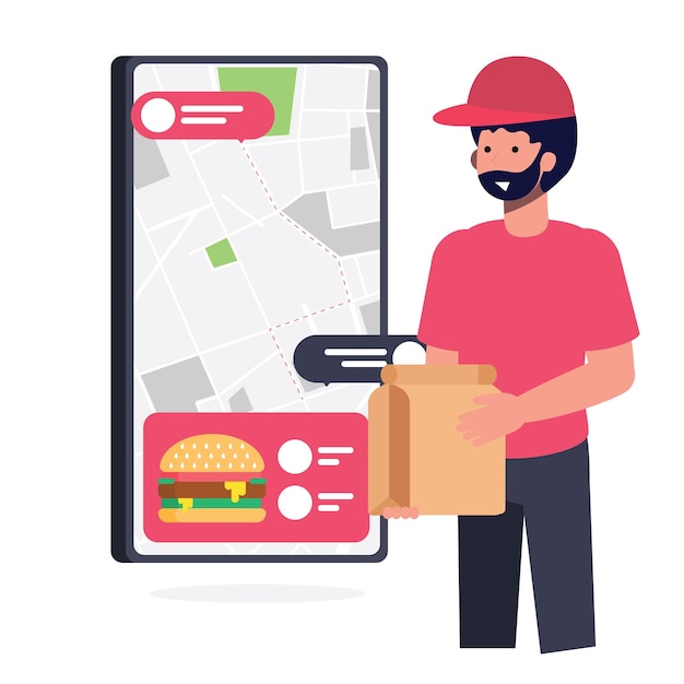 Vector food delivery