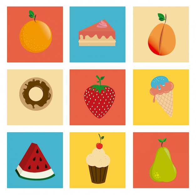 Food design over white background vector illustration