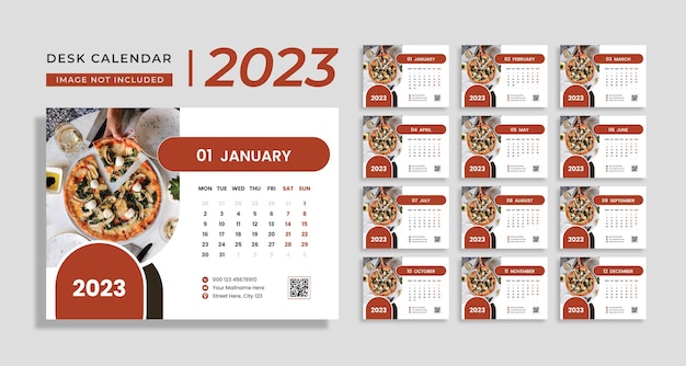 Food Desk Calendar 2023